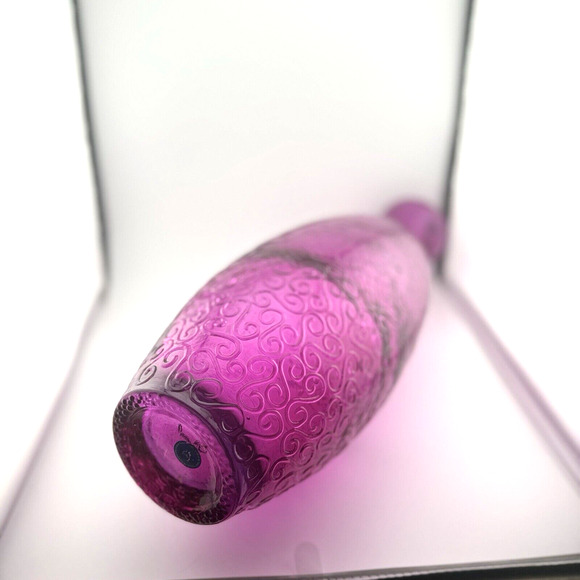 HUGE Lafiore Fuchia Pink vase Handblown in Spain 16" - Picture 7 of 9